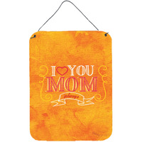 "Caroline's Treasures Love you Mom Metal Print, 16 H x 12 W, Multicolor"