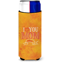 "Caroline's Treasures I love You Mom Michelob Ultra Hugger For Slim Cans, Multicolor"
