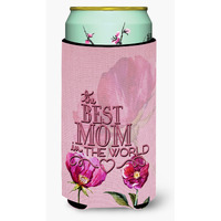 "Caroline's Treasures The Best Mom In The World Tall Boy Beverage Insulator Hugger, Multicolor"