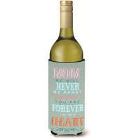 "Caroline's Treasures BB5421LITERK Mom Forever in My Heart Wine Bottle Beverage Insulator Hugger, 750ml, Multicolor"