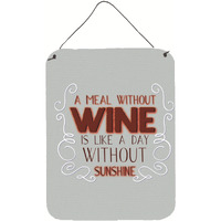 "Caroline's Treasures Meal Without Wine Metal Print, 16 H x 12 W, Multicolor"