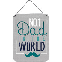 "Caroline's Treasures 1 Dad in the World Metal Print, 16 H x 12 W, Multicolor"