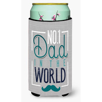 "Caroline's Treasures No 1 Dad In The World Tall Boy Beverage Insulator Hugger, Multicolor"