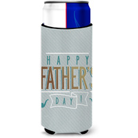 "Caroline's Treasures Happy Father's Day Michelob Ultra Hugger For Slim Cans, Multicolor"
