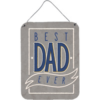 "Caroline's Treasures Best Dad Ever Metal Print, 16 H x 12 W, Multicolor"