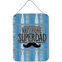 "Caroline's Treasures 100% Pure Dad Metal Print, 16 H x 12 W, Multicolor"