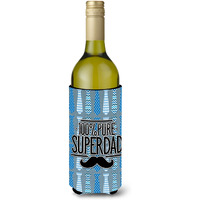 "Caroline's Treasures BB5436LITERK 100% Pure Dad Wine Bottle Beverage Insulator Hugger, 750ml, Multicolor"