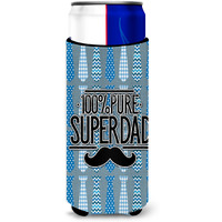 "Caroline's Treasures 100% Pure Dad Michelob Ultra Hugger For Slim Cans, Multicolor"