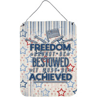 "Caroline's Treasures Freedom Must be Achieved Metal Print, 16 H x 12 W, Multicolor"