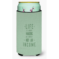 "Caroline's Treasures Life Is Making An Impact Tall Boy Beverage Insulator Hugger, Multicolor"