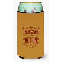 "Caroline's Treasures Thanksgiving Is Action Tall Boy Beverage Insulator Hugger, Multicolor"