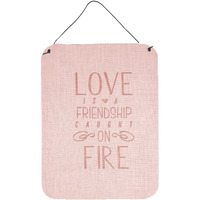 "Caroline's Treasures Love is a Friendship Metal Print, 16 H x 12 W, Multicolor"