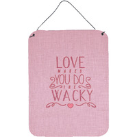 "Caroline's Treasures Love Makes You Do The Wacky Metal Print, 16 H x 12 W, Multicolor"