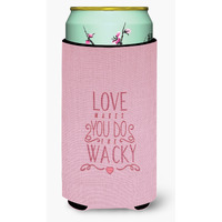 "Caroline's Treasures love Makes You Do the Wacky Tall Boy Beverage Insulator Hugger, Multicolor"