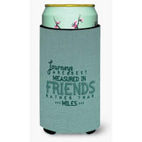 "Caroline's Treasures Journeys Are Measured In Friends Tall Boy Beverage Insulator Hugger, Multicolor"