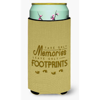 "Caroline's Treasures Take Memories Leave Footprints Tall Boy Beverage Insulator Hugger, Multicolor"
