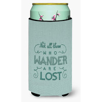 "Caroline's Treasures Not All Who Wander Are Lost Tall Boy Beverage Insulator Hugger, Multicolor"
