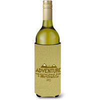 "Caroline's Treasures BB5467LITERK Adventure is Worthwhile Wine Bottle Beverage Insulator Hugger, 750ml, Multicolor"
