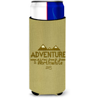"Caroline's Treasures Adventure Is Worthwhile Michelob Ultra Hugger For Slim Cans, Multicolor"
