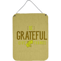 "Caroline's Treasures Grateful Give Thanks Metal Print, 16 H x 12 W, Multicolor"