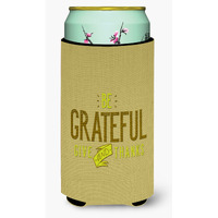 "Caroline's Treasures Be Grateful Give Thanks Tall Boy Beverage Insulator Hugger, Multicolor"