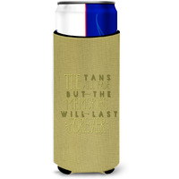 "Caroline's Treasures Tans Will Fade Memories Last Michelob Ultra Hugger For Slim Cans, Multicolor"