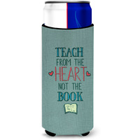 "Caroline's Treasures teach from The Heart Teacher Michelob Ultra Hugger For Slim Cans, Multicolor"