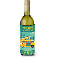 "Caroline's Treasures BB5477LITERK Greatest Adventure Camper Van Wine Bottle Beverage Insulator Hugger, 750ml, Multicolor"