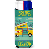 "Caroline's Treasures Greatest Adventure Camper Van Michelob Ultra Hugger For Slim Cans, Multicolor"