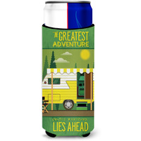 "Caroline's Treasures Greatest Adventure Retro Camper Michelob Ultra Hugger For Slim Cans, Multicolor"