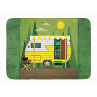 "Caroline's Treasures Greatest Adventure Retro Camper Floor Mat, 19 x 27, Multicolor"