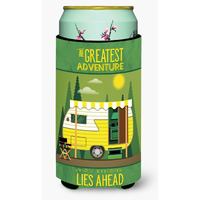 "Caroline's Treasures Greatest Adventure Retro Camper Tall Boy Beverage Insulator Hugger, Multicolor"