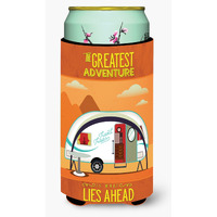 "Caroline's Treasures Greatest Adventure New Camper Tall Boy Beverage Insulator Hugger, Multicolor"