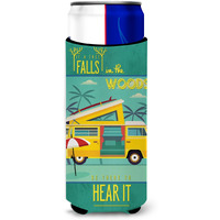 "Caroline's Treasures Be In The Woods Camper Van Michelob Ultra Hugger For Slim Cans, Multicolor"
