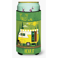 "Caroline's Treasures Be In The Woods Retro Camper Tall Boy Beverage Insulator Hugger, Multicolor"