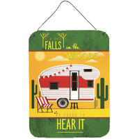 "Caroline's Treasures Be in the Woods Retro Camper Desert Metal Print, 16 H x 12 W, Multicolor"