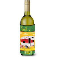 "Caroline's Treasures BB5483LITERK Be in the Woods Retro Camper Desert Wine Bottle Beverage Insulator Hugger, 750ml, Multicolor"