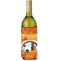 "Caroline's Treasures BB5484LITERK Be in the Woods New Camper Wine Bottle Beverage Insulator Hugger, 750ml, Multicolor"