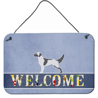 "Caroline's Treasures English Setter Welcome Metal Print, 8 x 12, Multicolor"