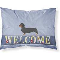 "Caroline's Treasures Welcome Dachshund Pillowcase, Standard"