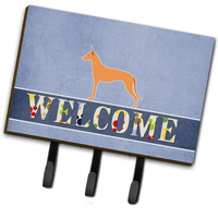 "Caroline's Treasures Pharaoh Hound Welcome Wall Hook, Triple, Multicolor"