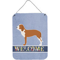 "Caroline's Treasures Spanish Hound Welcome Metal Print, 16 x 12, Multicolor"