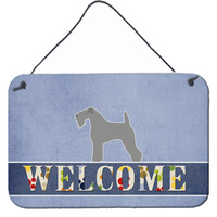 "Caroline's Treasures Kerry Blue Terrier Welcome Metal Print, 8 x 12"