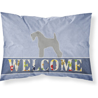 "Caroline's Treasures Kerry Blue Terrier Welcome Pillowcase, Standard, Multicolor"
