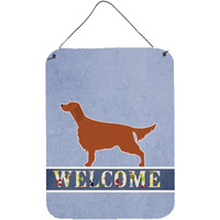 "Caroline's Treasures Irish Setter Welcome Metal Print, 16 x 12, Multicolor"