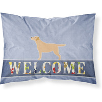 "Caroline's Treasures Yellow Labrador Retriever Welcome Pillowcase, Standard, Multicolor"