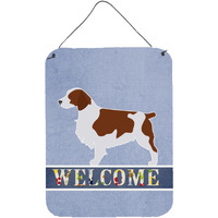 "Caroline's Treasures Welsh Springer Spaniel Welcome Metal Print, 16 x 12, Multicolor"