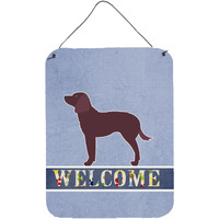 "Caroline's Treasures American Water Spaniel Welcome Metal Print, 16 x 12, Multicolor"