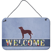 "Caroline's Treasures American Water Spaniel Welcome Metal Print, 8 x 12, Multicolor"
