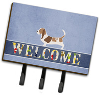 "Caroline's Treasures Basset Hound Welcome Wall Hook, Triple"